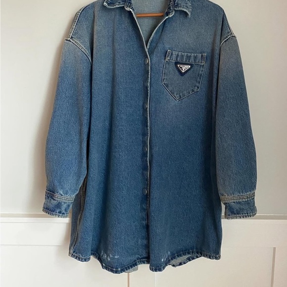 Prada Light Blue Denim Overshirt - Picture 3 of 3